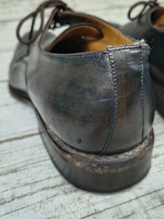 Mezlan Custom Black Leather Wingtip Brogue Oxford Shoes Men Size 11 main image 6